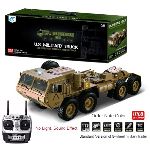 Conquer Any Terrain Giant 1/12 RC Military Truck Trailer Model Toy